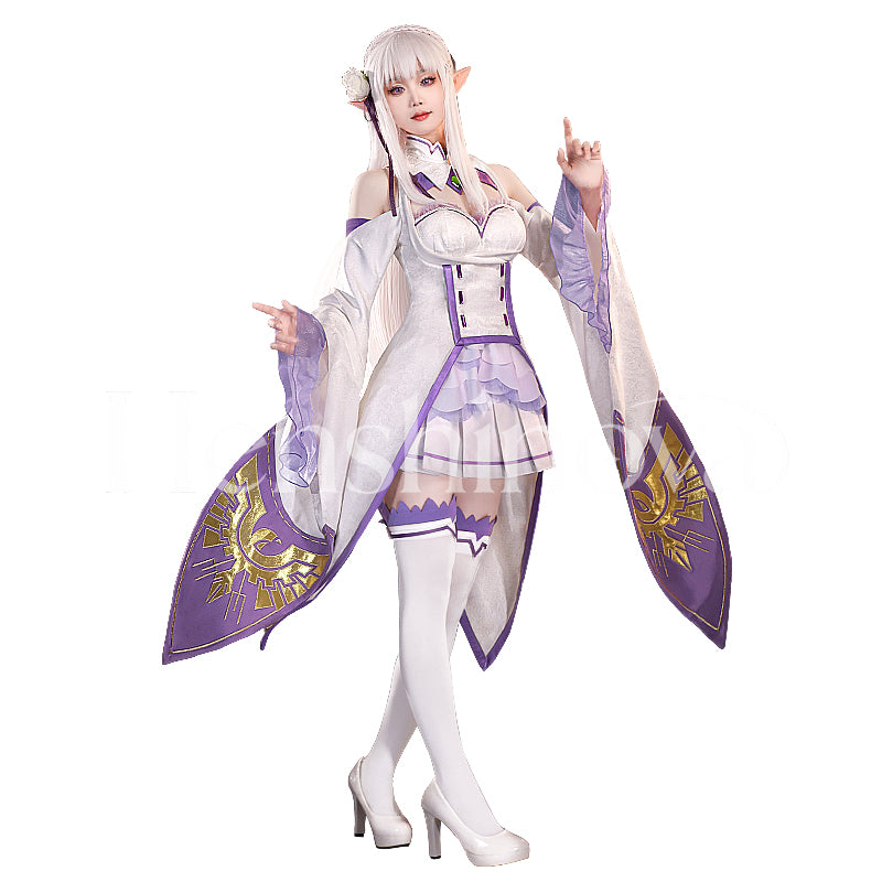 Henshinova-Ultra-Emilia Anime Re:Zero − Starting Life in Another World Cosplay Costume