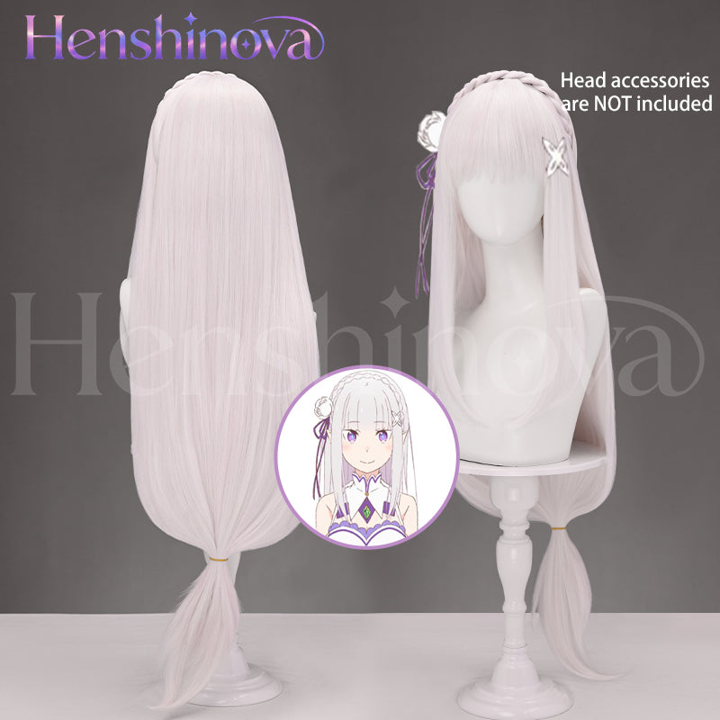 Henshinova-Ultra-Emilia Anime Re:Zero − Starting Life in Another World Cosplay Wig
